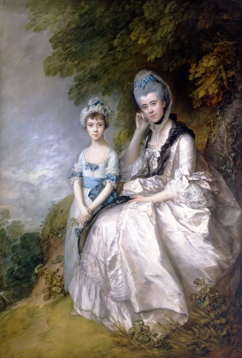 Hester, Countess of Sussex, and Her Daughter, Lady Barbara Yelverton av Thomas Gainsborough