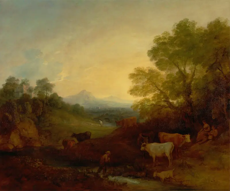 Landschaft mit Vieh, Nr. 1 von Thomas Gainsborough