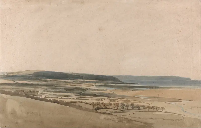 Estuary on the River Taw, Devon av Thomas Girtin