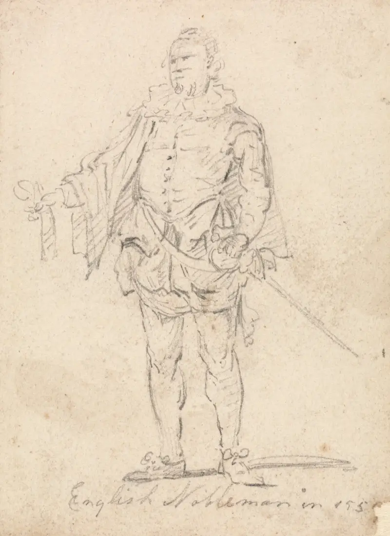 Kostümstudie: Englischer Adliger von Thomas Girtin