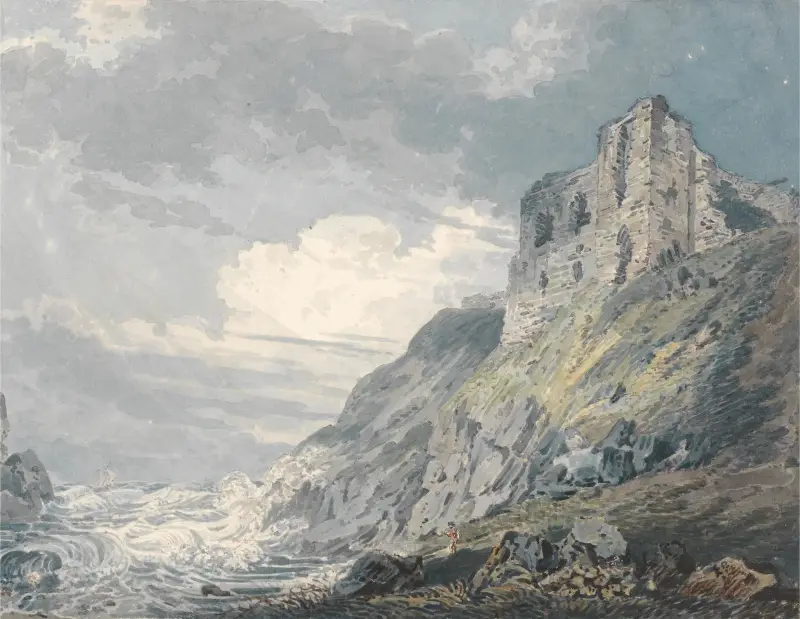 Findlater Castle, Banff, Thomas Girtin