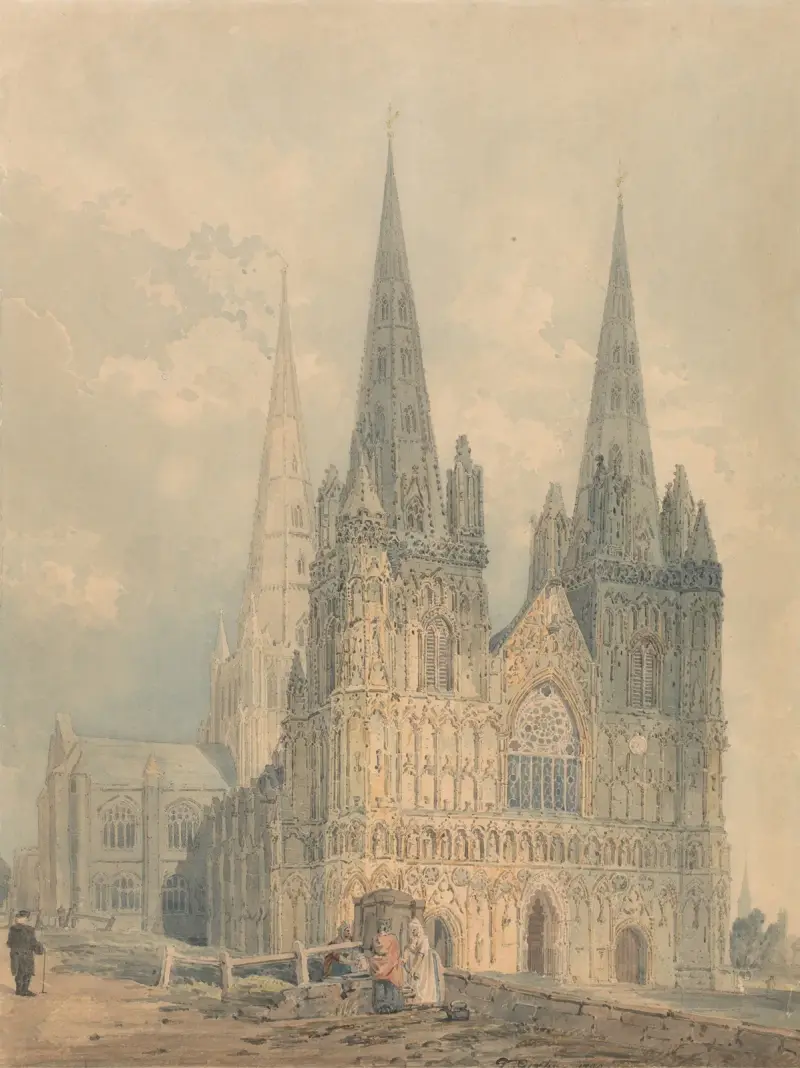 Kathedrale von Lichfield, Staffordshire von Thomas Girtin