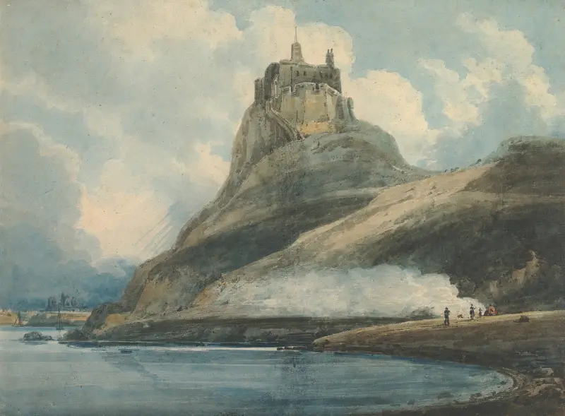Lindisfarne Castle, Holy Island, Northumberland av Thomas Girtin