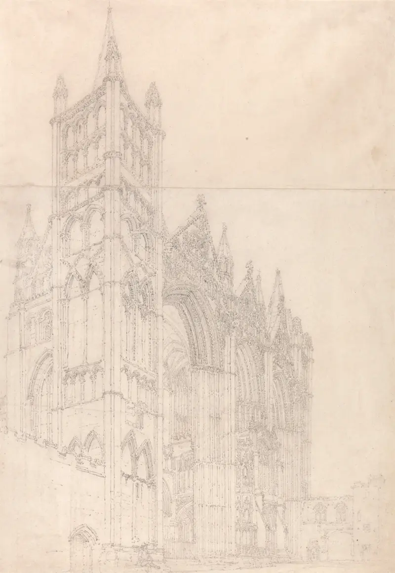 Peterboroughs katedral, Cambridgeshire av Thomas Girtin