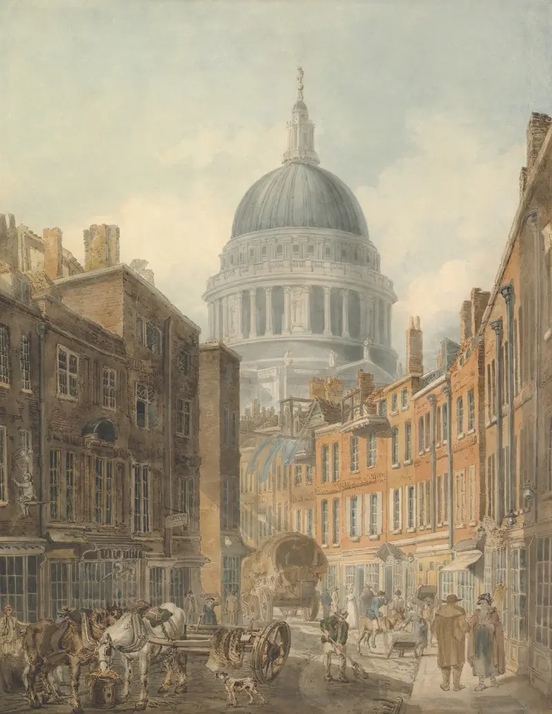 St. Paul's Cathedral von St. Martin's-le-Grand von Thomas Girtin