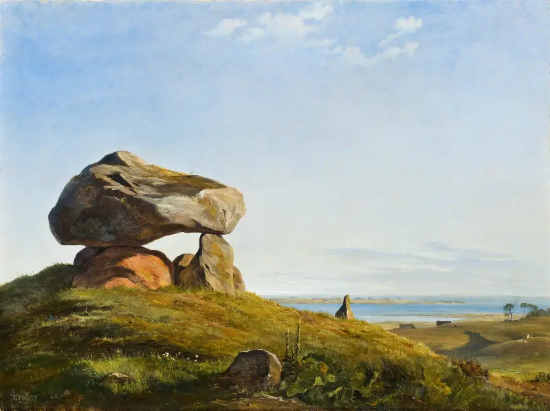 Dolmen bei Raklev, Røsnæs von Johan Thomas Lundbye