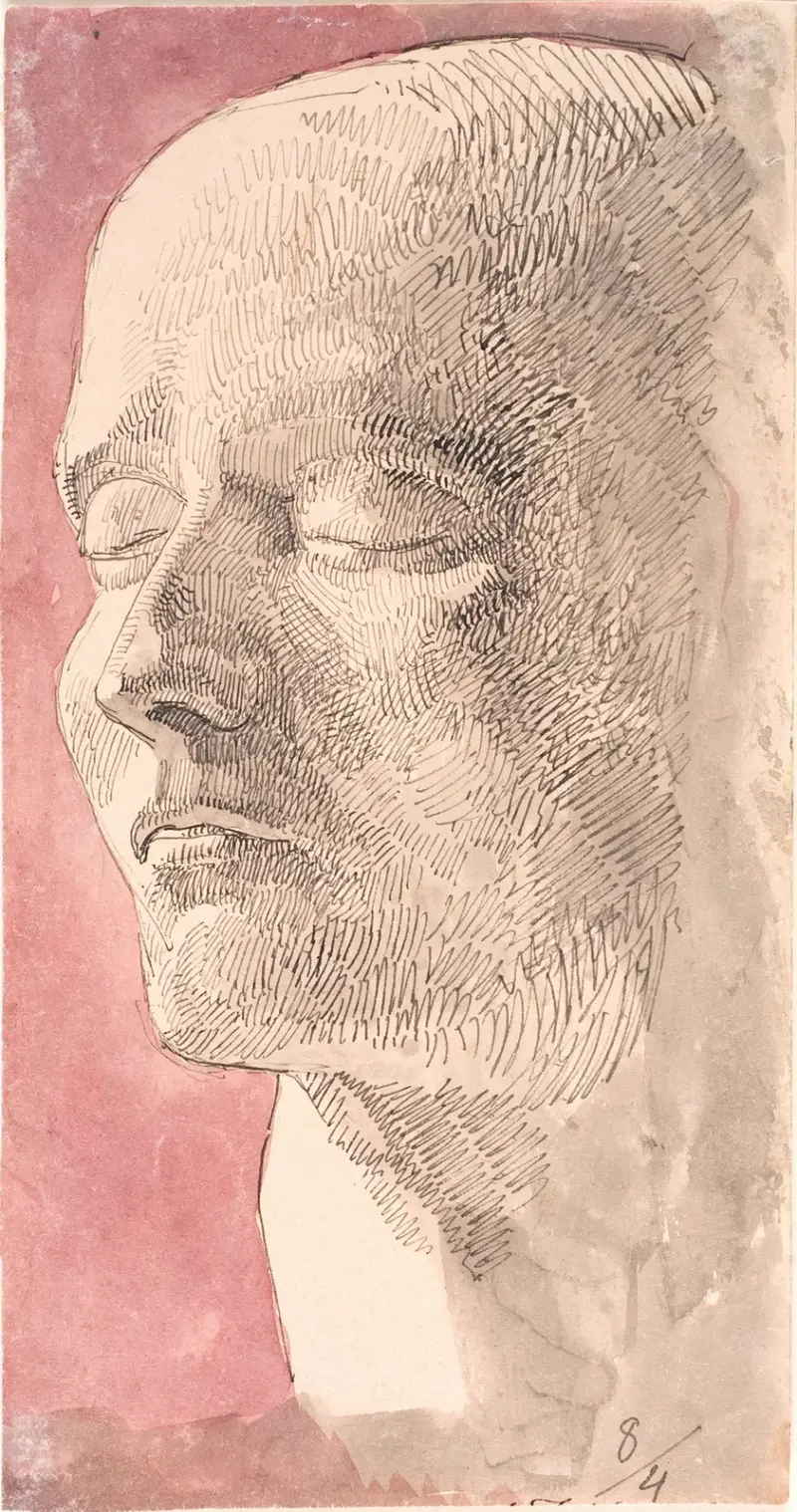 Studie nach Napoleons Totenmaske von Johan Thomas Lundbye