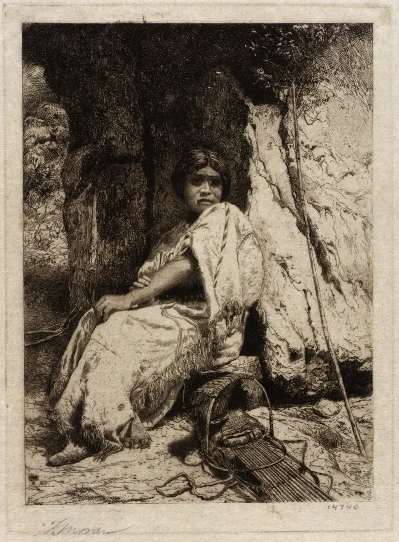 En indisk flicka av Thomas Moran