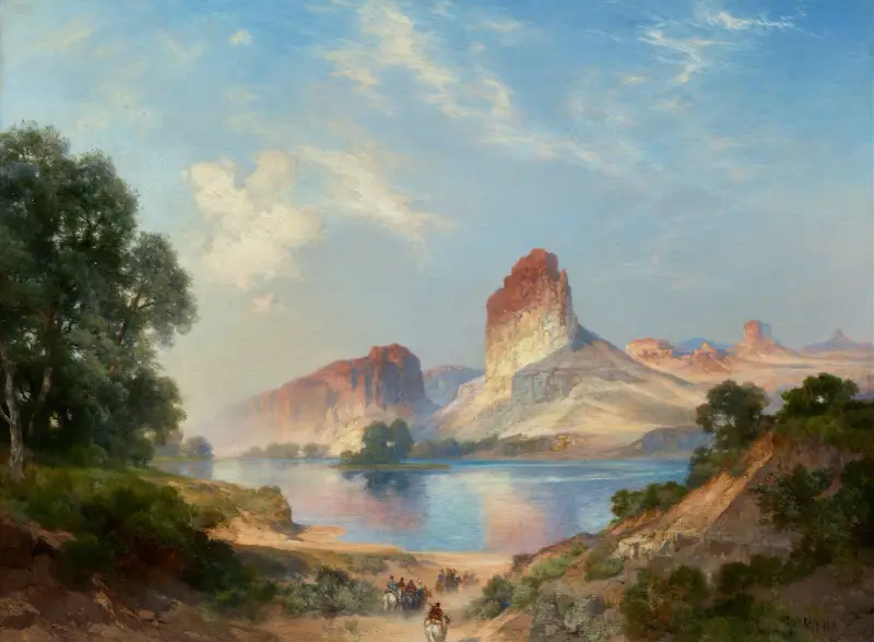 Ein indisches Paradies (Green River, Wyoming) von Thomas Moran