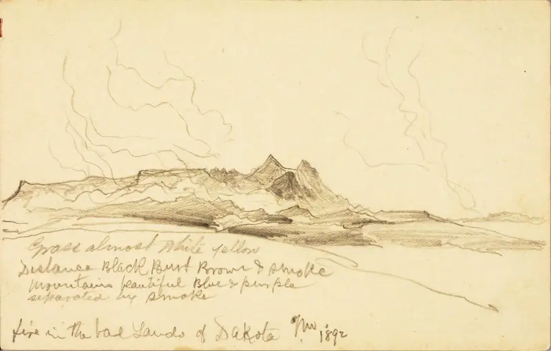 Eld i Dakotas ödemarker av Thomas Moran