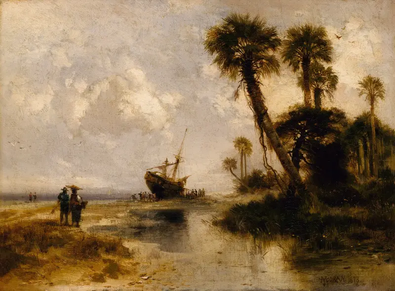 Fort George Island, Florida av Thomas Moran