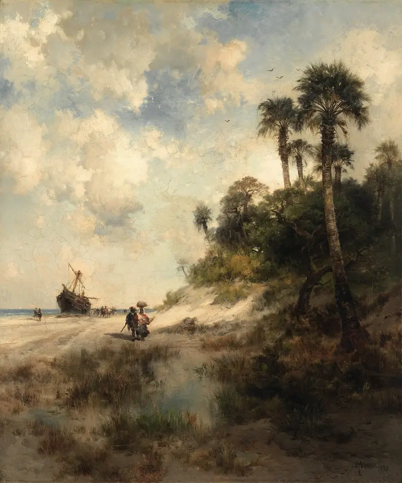 Fort George Island, Florida av Thomas Moran