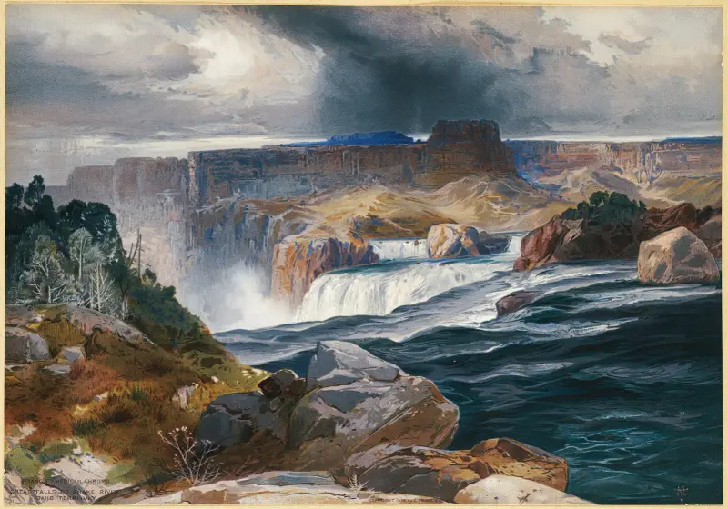 Snake Rivers stora fall, Idaho Territory, 1876 – nr 2 av Thomas Moran
