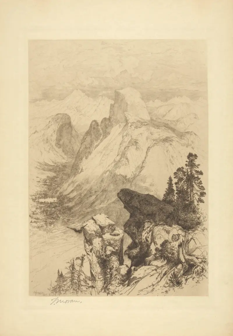 Half Dome at Yosemite von Thomas Moran