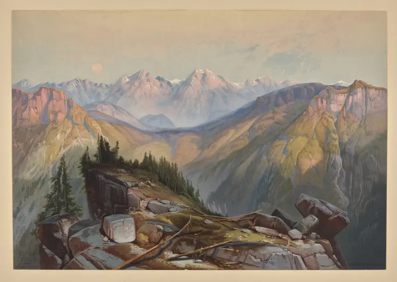 Lower Yellowstone Range von Thomas Moran