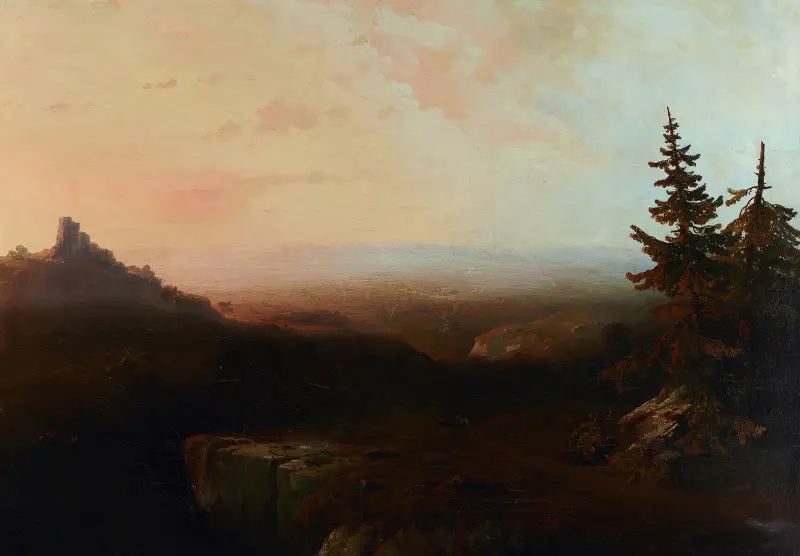 Horská scenérie, Thomas Moran