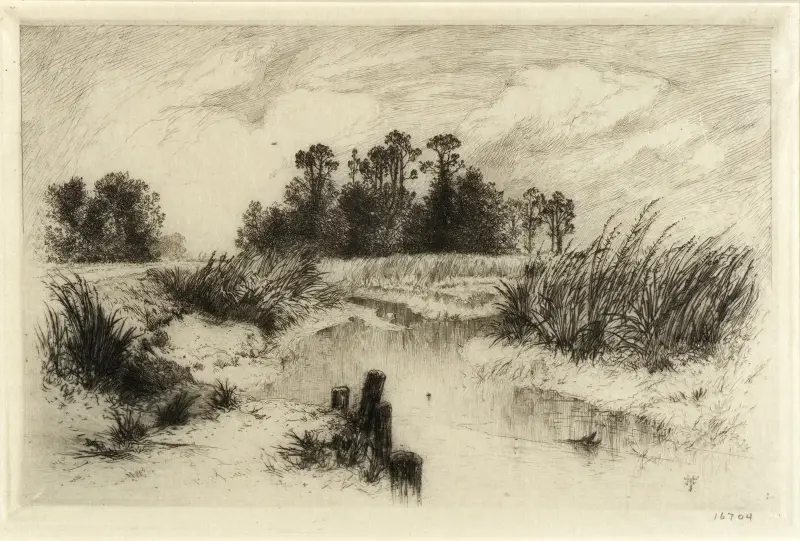 Near Easthampton, L.I. (Passaic Meadows) av Thomas Moran