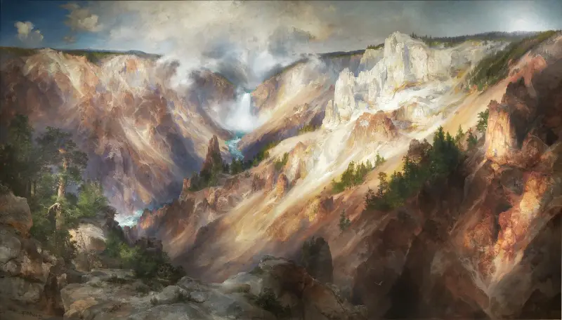 The Grand Canyon Of The Yellowstone av Thomas Moran