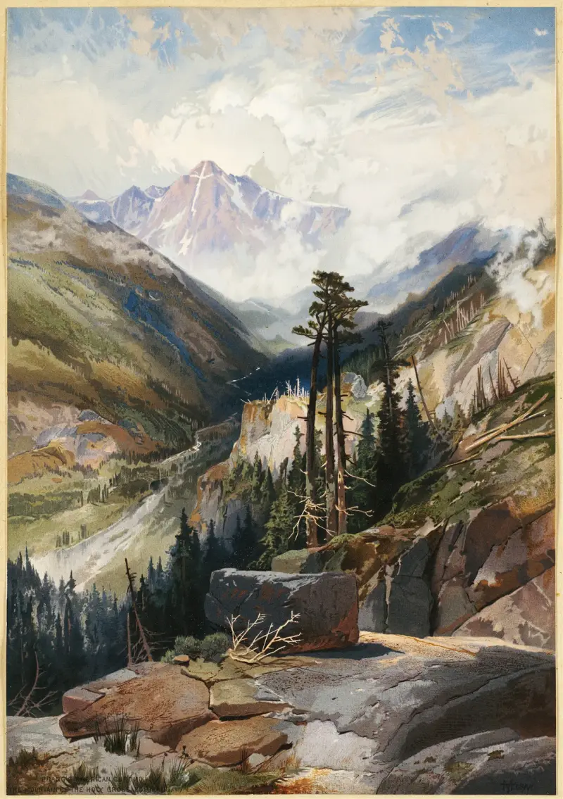 The Mountain of the Holy Cross, Colorado av Thomas Moran