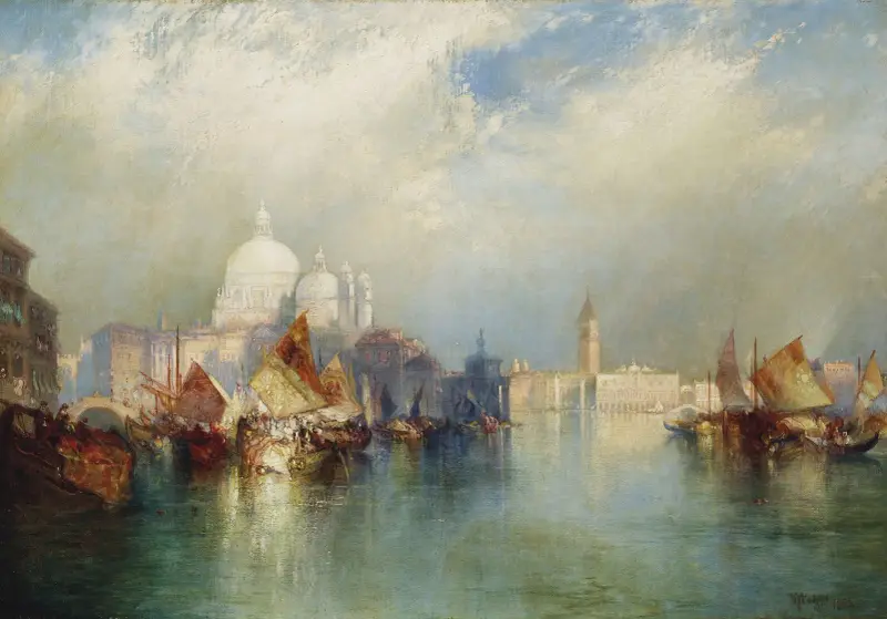 Venetianskt motiv av Thomas Moran