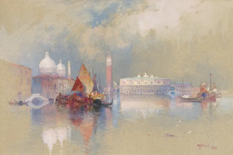 Vy över Venedig av Thomas Moran