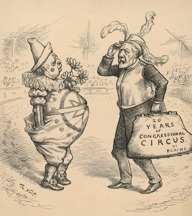 20 år av kongresscirkus av Thomas Nast
