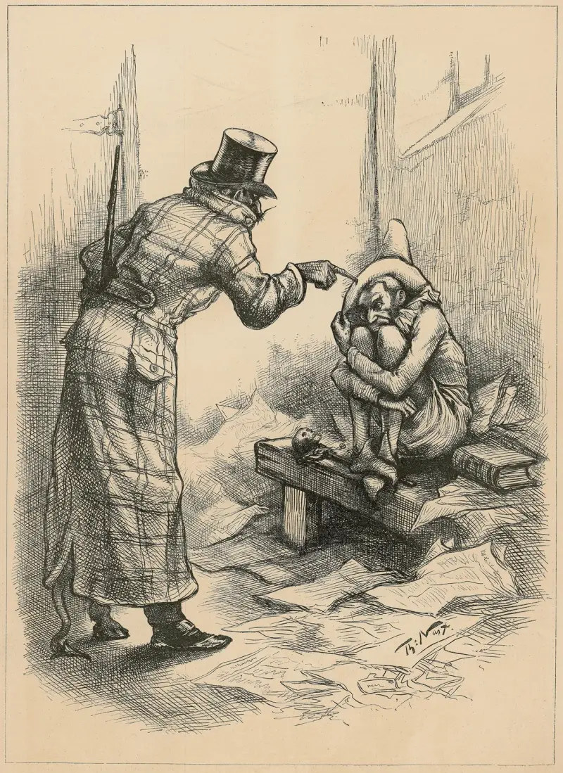 Ett nyårshälsning av Thomas Nast