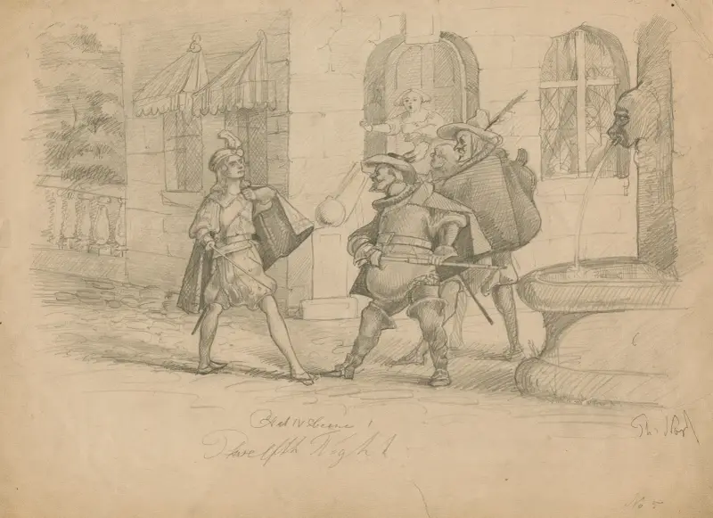 Rysunek ilustrujący „Wieczór Trzech Króli”, Thomas Nast
