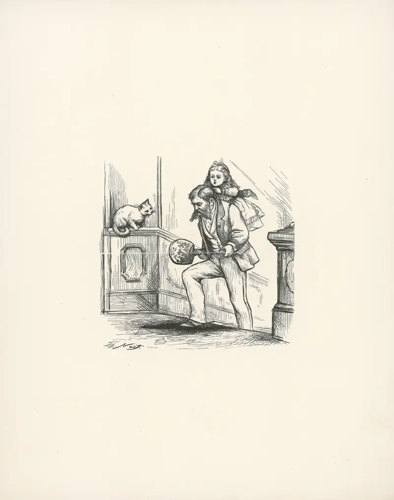 Far bär dotter på axlarna av Thomas Nast