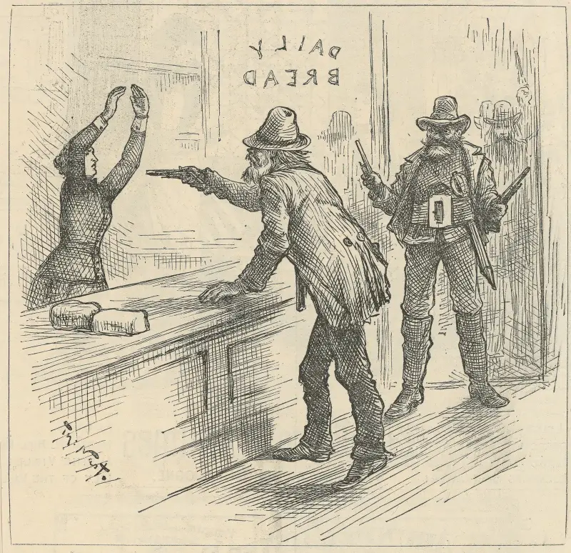 Die Boykottierung der Landstraßen von Thomas Nast