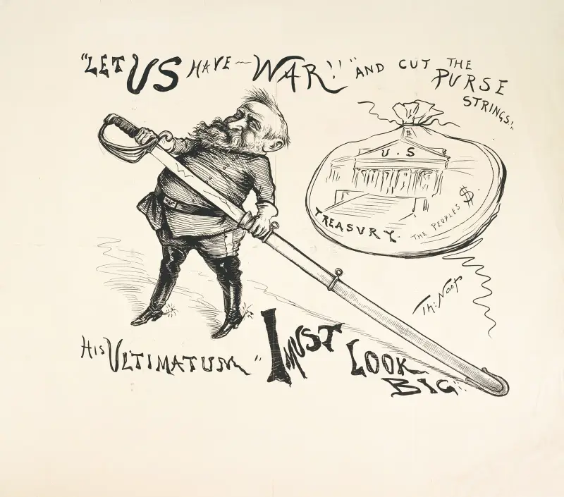 His ultimatum, ‘I must look big’ av Thomas Nast