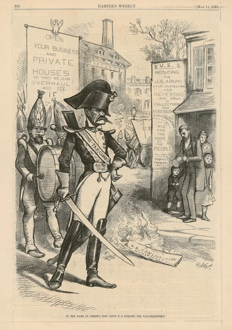 Im Namen der Freiheit, warum uniformiert ihr nicht die Steuereintreiber der USA von Thomas Nast