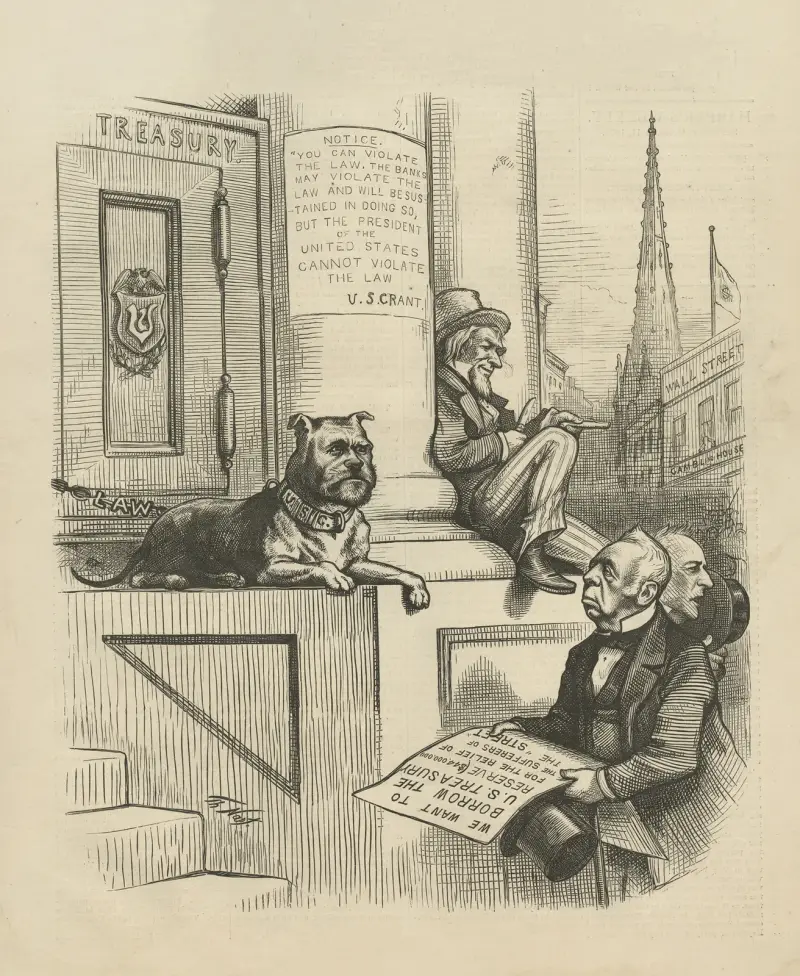 Keeping the money where it will do most good av Thomas Nast