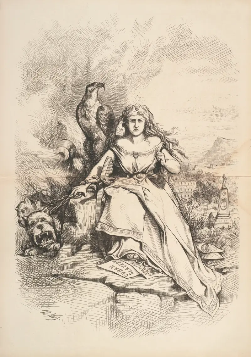 Let us think twice before we let loose the dogs of war av Thomas Nast