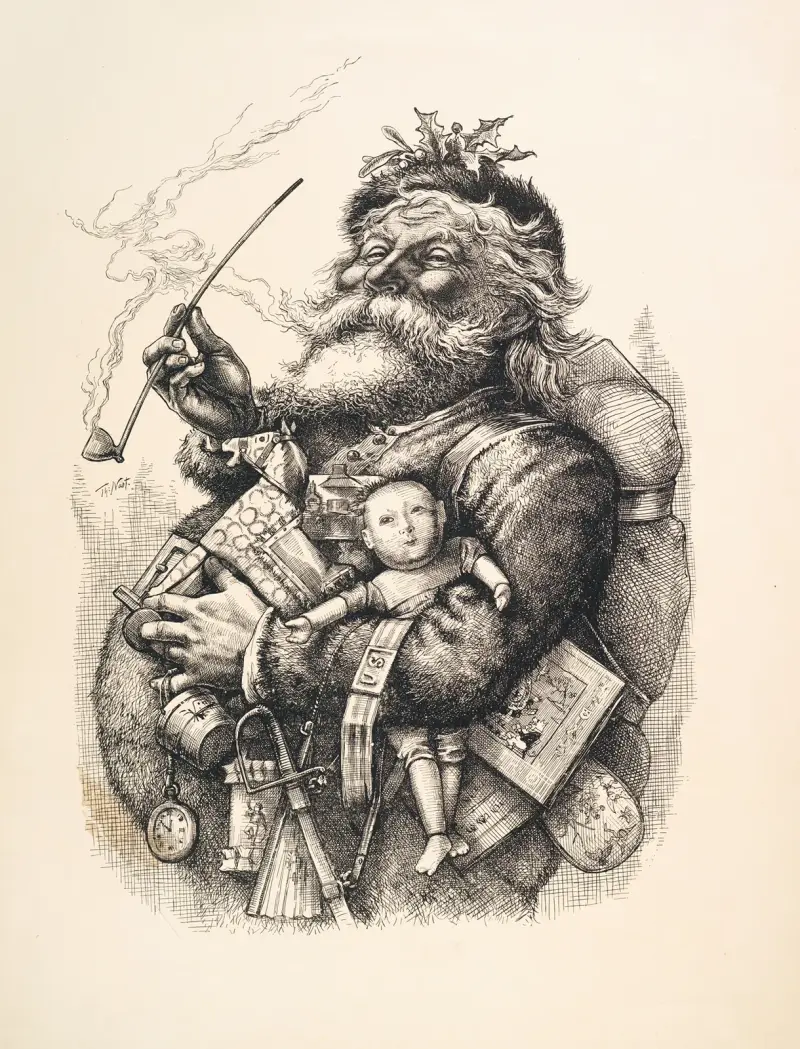 Glada gamle jultomten av Thomas Nast