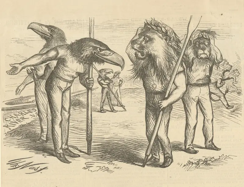 One good row deserves another av Thomas Nast