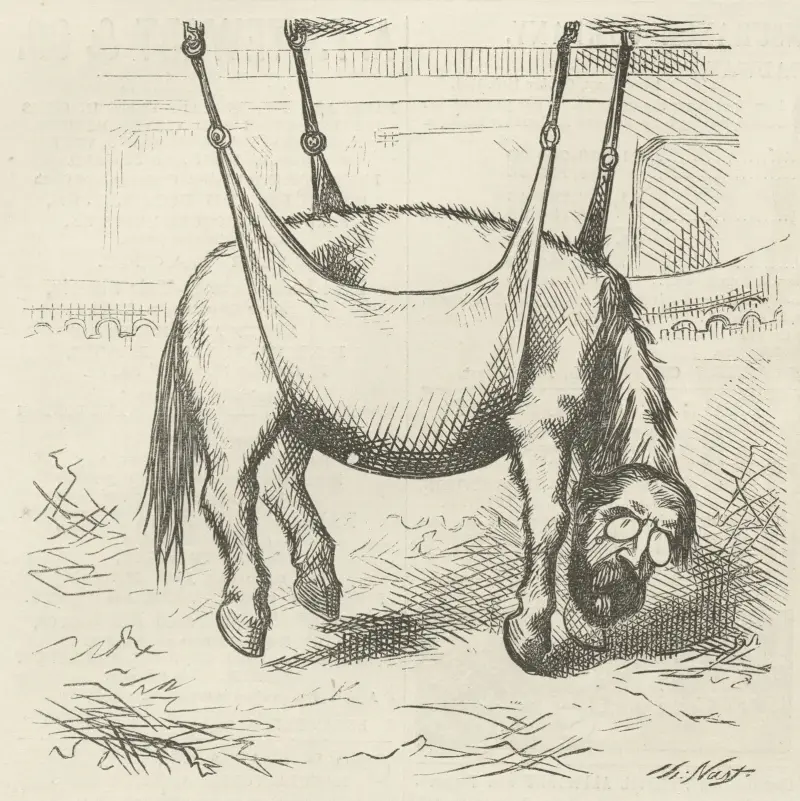 Our mare still lives av Thomas Nast