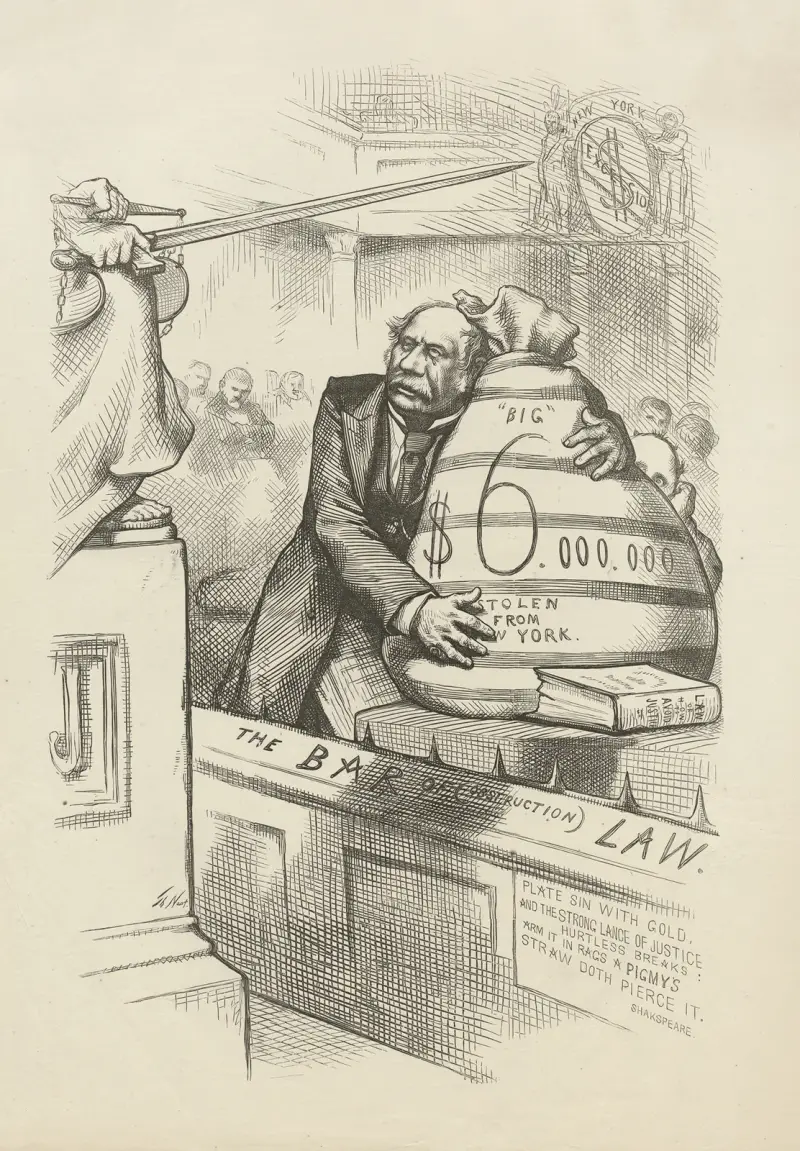 Princip-als, not men — a lawyer pleading for his ‘client’. av Thomas Nast