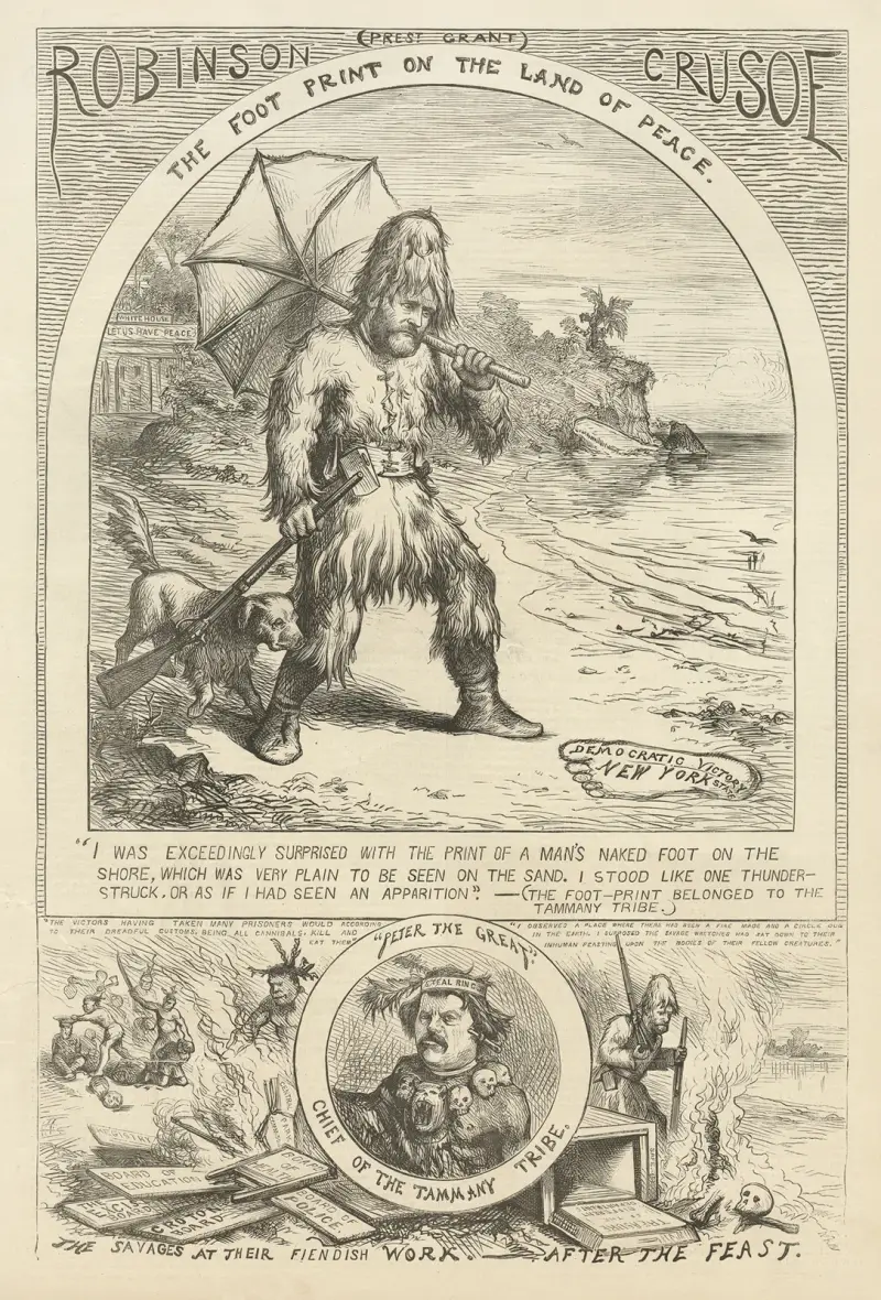 Robinson Crusoe – ślad stopy w krainie pokoju, Thomas Nast