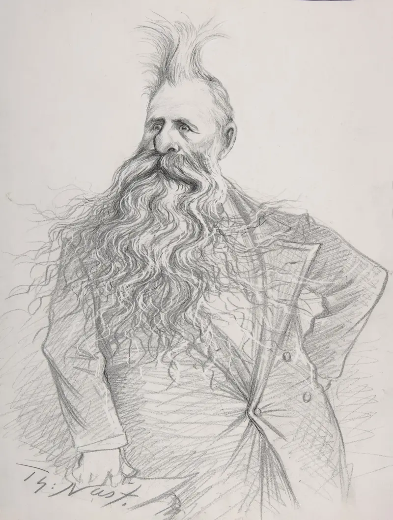 Senator Dolph of Oregon (Joseph Norman Dolph) av Thomas Nast
