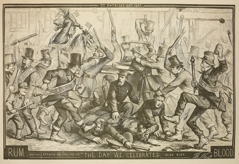 St. Patrick's Day 1867 av Thomas Nast