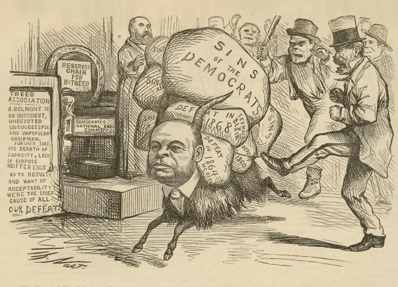 Demokratins syndabock av Thomas Nast