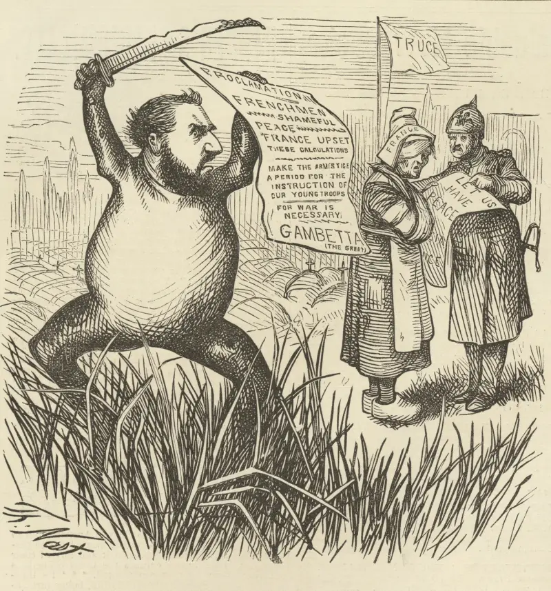 Grodan som ville gå i kamp, vare sig hans mor ville det eller ej. av Thomas Nast