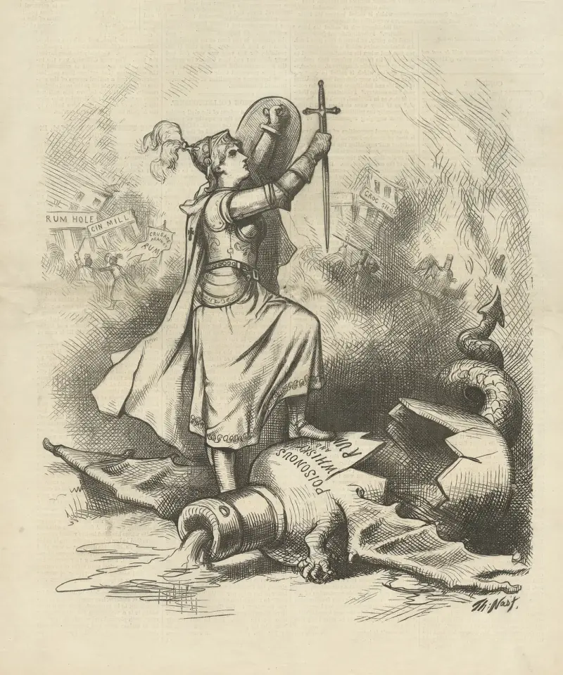 De goda och onda andarna i krig av Thomas Nast