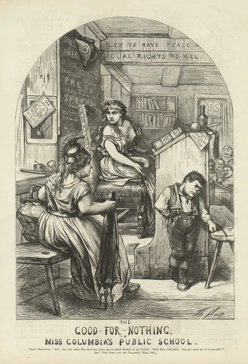 The good-for-nothing, Miss Columbia’s public school av Thomas Nast