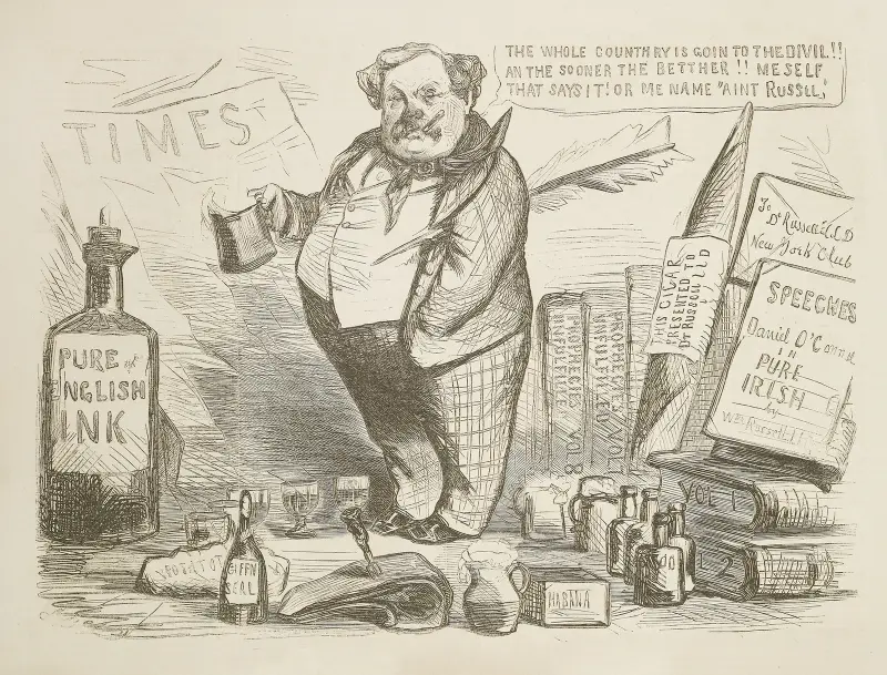The last of LL.D. Russell the prophet av Thomas Nast