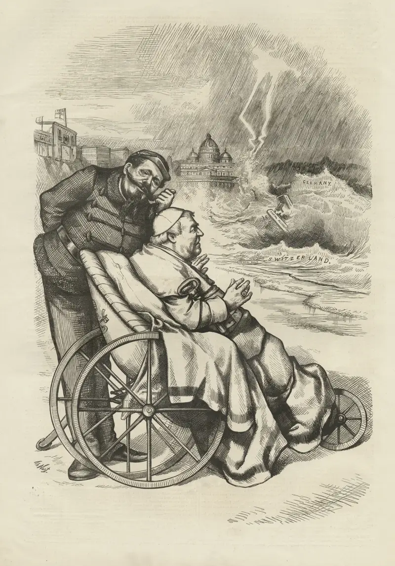 The unprotected female at the holy seae side av Thomas Nast