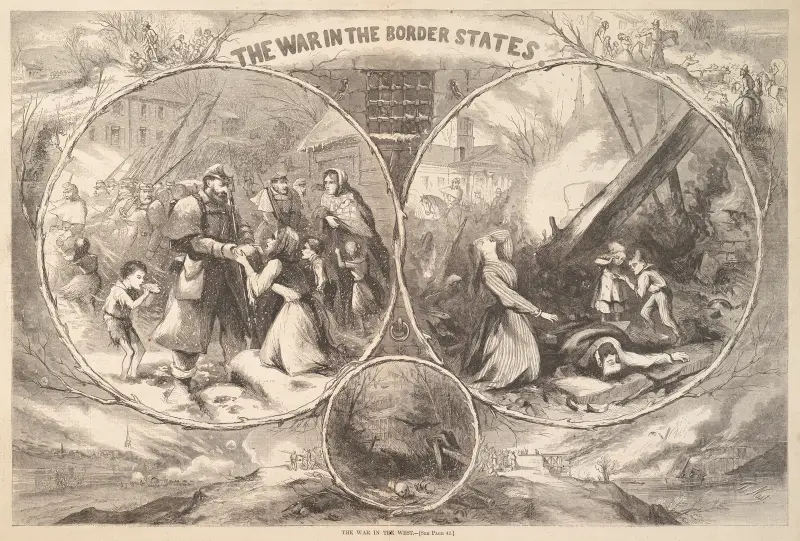 The war in the West. War in the Border States av Thomas Nast