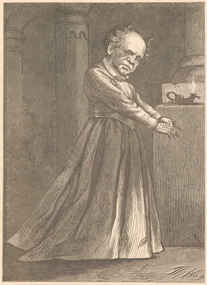 Time, midnight. – Scene, New York City Hall av Thomas Nast