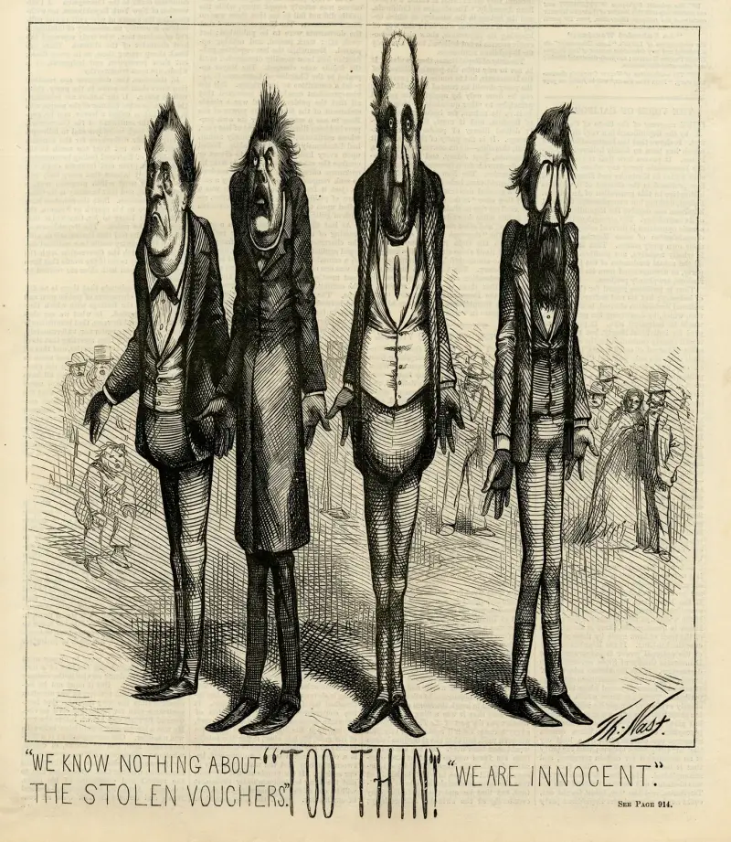 Zu dünn! von Thomas Nast